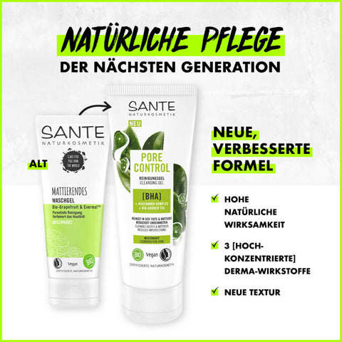 Sante Naturkosmetik Pore Control Reinigungsgel Bio 100ml
