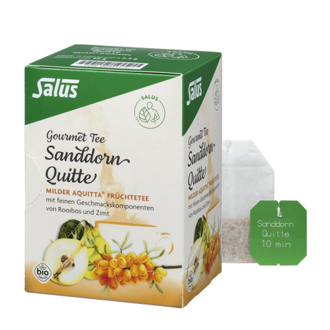Salus Gourmet Sanddorn Quitte, Aquitta Früchtetee Bio 15 Filterbeutel