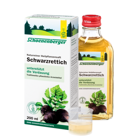 Schoenenberger Schwarzrettich, Naturreiner Heilpflanzensaft 200ml.