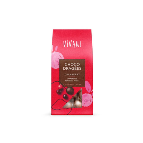 Vivani Choco Dragées Cranberry 75g Bio