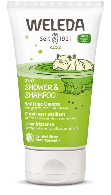 WELEDA Kids 2in1 Shower & Shampoo Spritzige Limette Bio 150ml